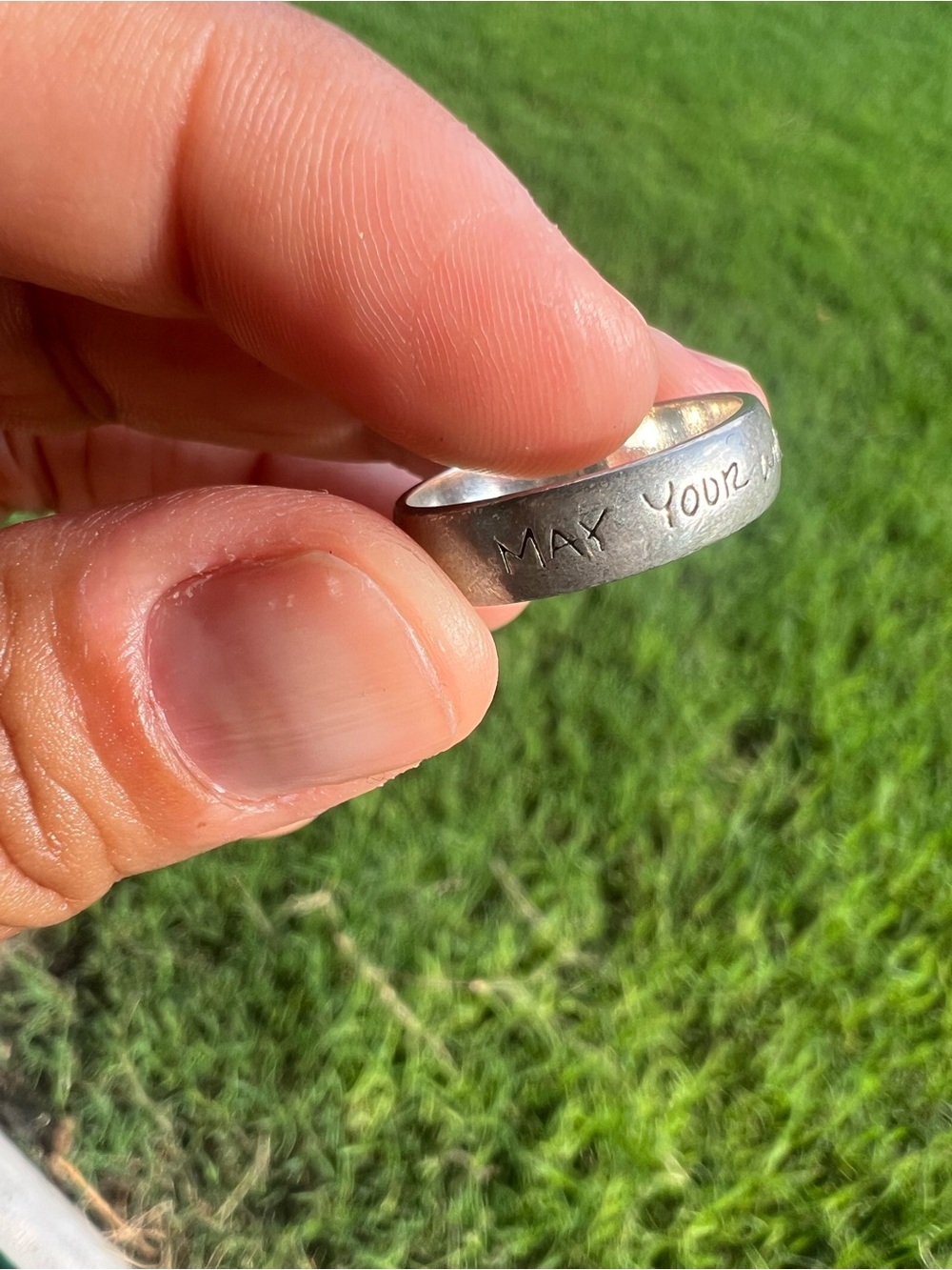 Sterling Silver May Your Wildest Dreams Come True Hand-Stamped 925 LA
